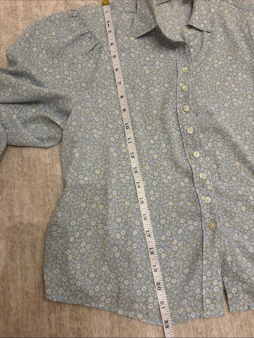 Levi's Light Blue Floral Button-Front Blouse - Picture 10 of 11